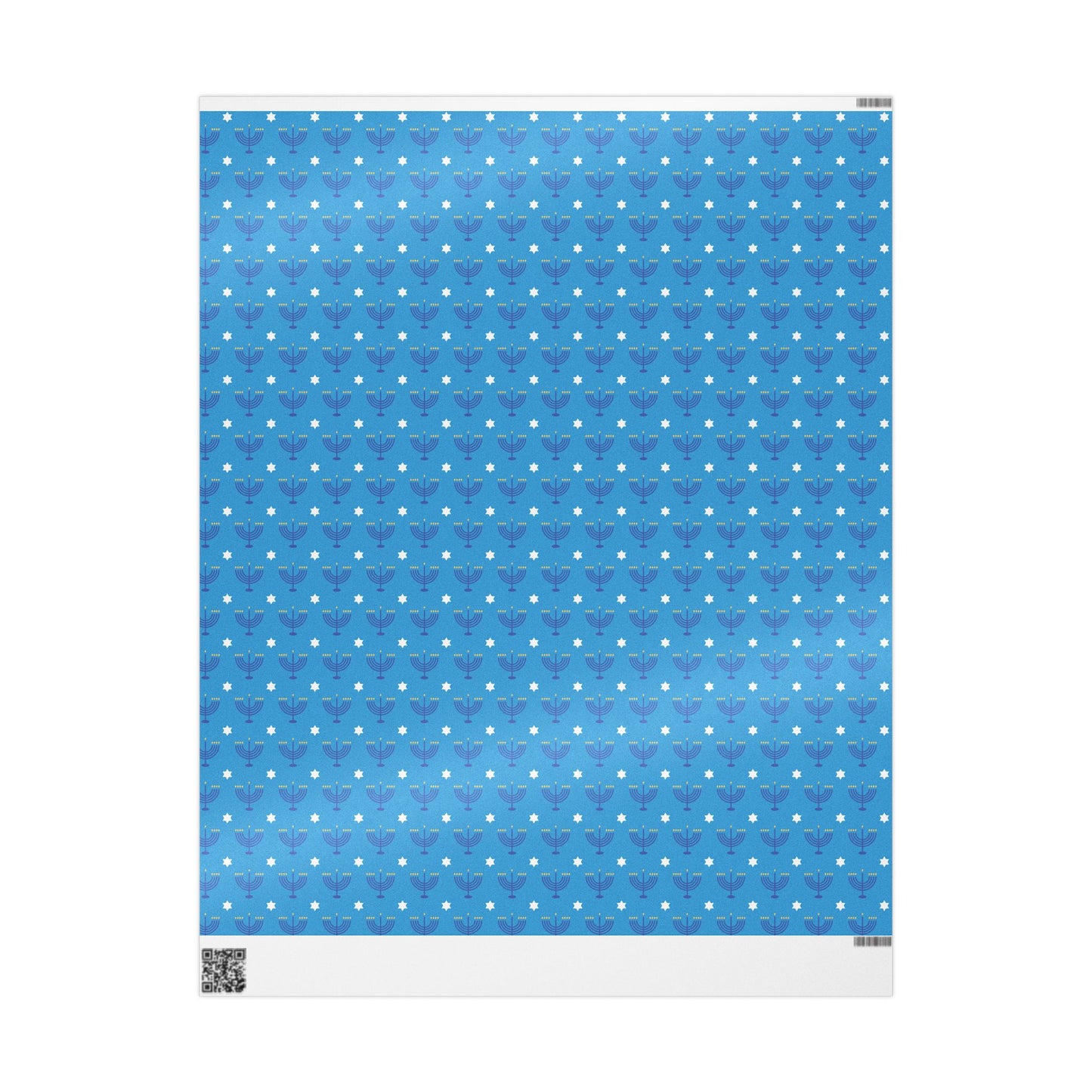 Blue/White Star of David Hanukkah Wrapping Paper