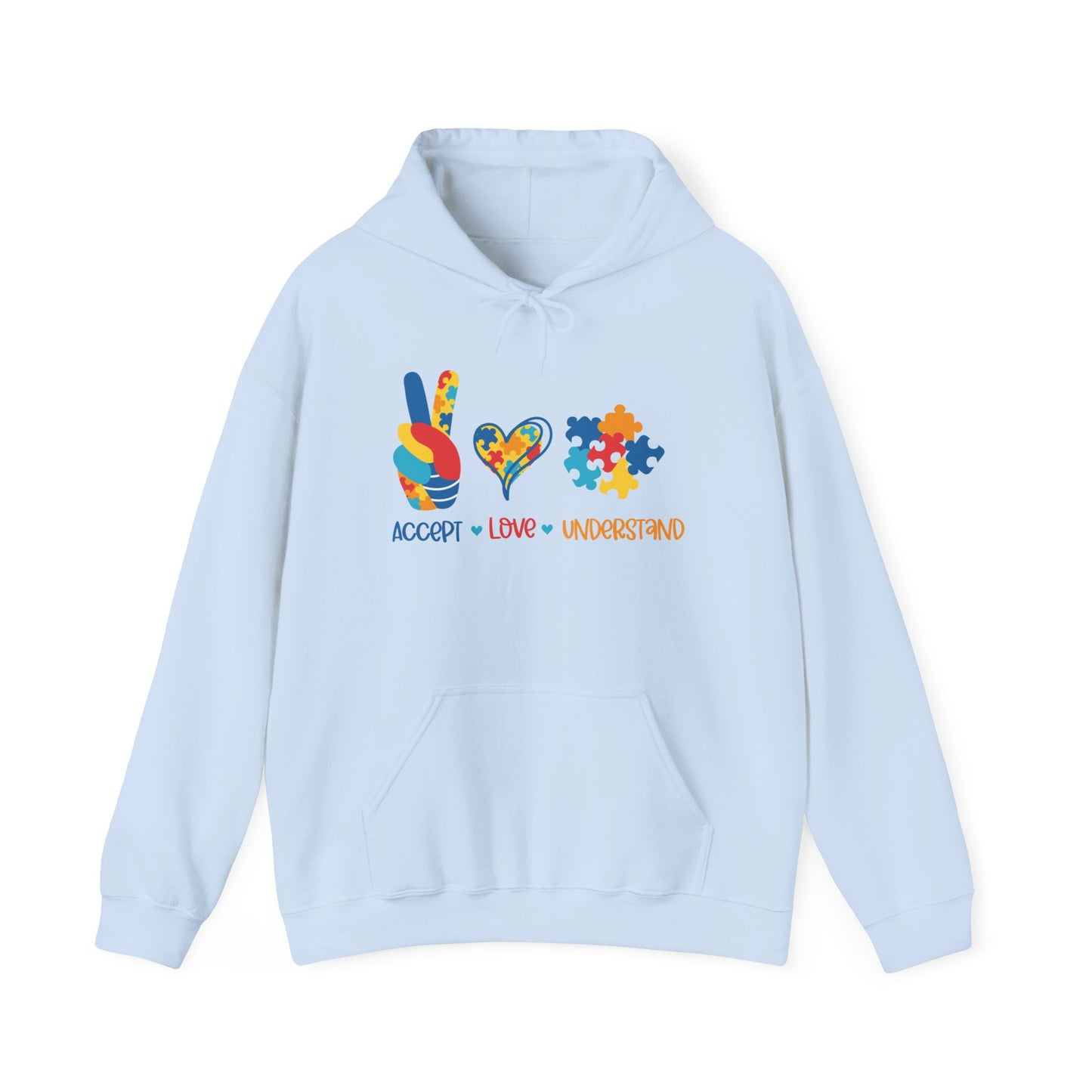 Accept Love Understand (Autism) Heavy Blend™ Hooded Sweatshirt