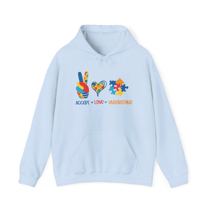 Accept Love Understand (Autism) Heavy Blend™ Hooded Sweatshirt