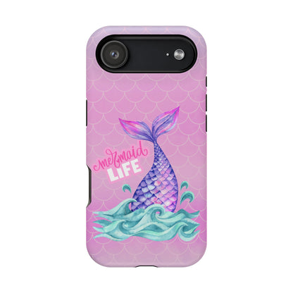 Pink Mermaid Life MagSafe® Compatible Tough Case for iPhone