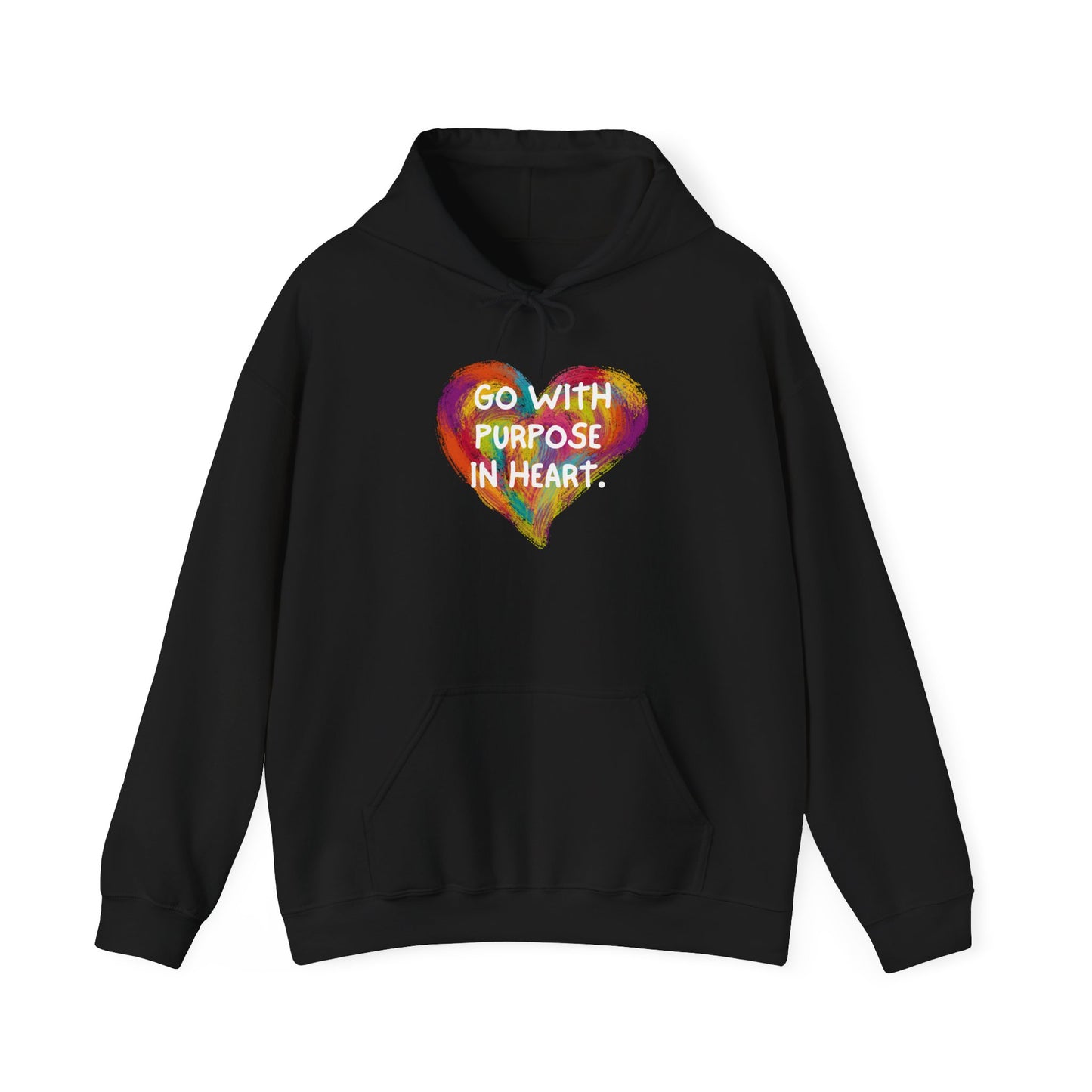 Go With Purpose In Heart Heavy Blend™ Hooded Sweatshirt