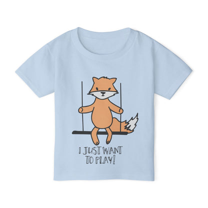 I Just Want To Play (Fox) Heavy Cotton™ Toddler T-shirt