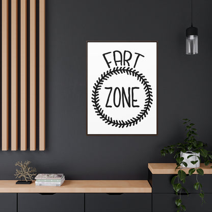 Fart Zone  2 Canvas Wraps, Vertical Frame