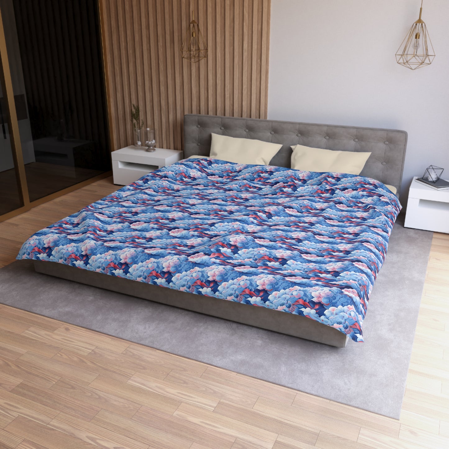 Azure Kumo Flow Duvet Bedding Set