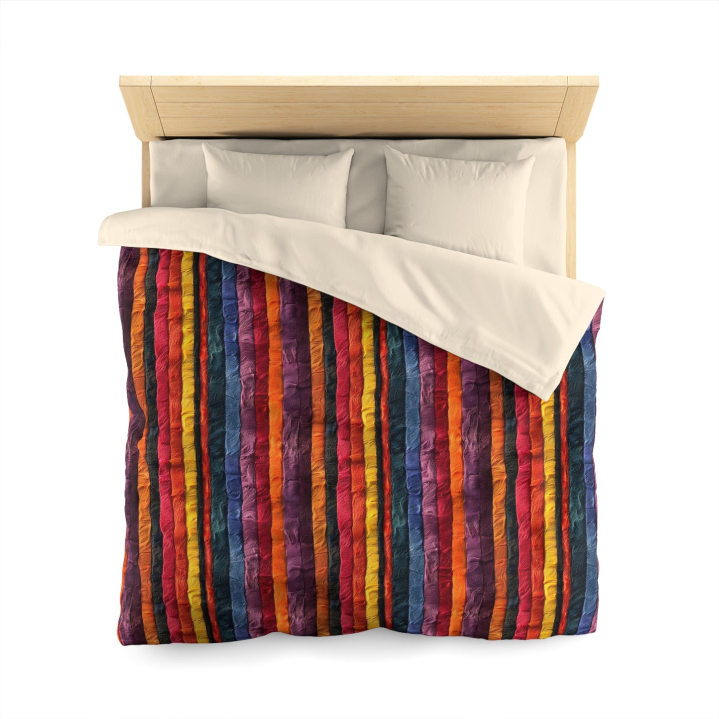 Vertical Vibes Microfiber Duvet Cover