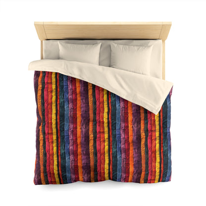 Vertical Vibes Microfiber Duvet Cover