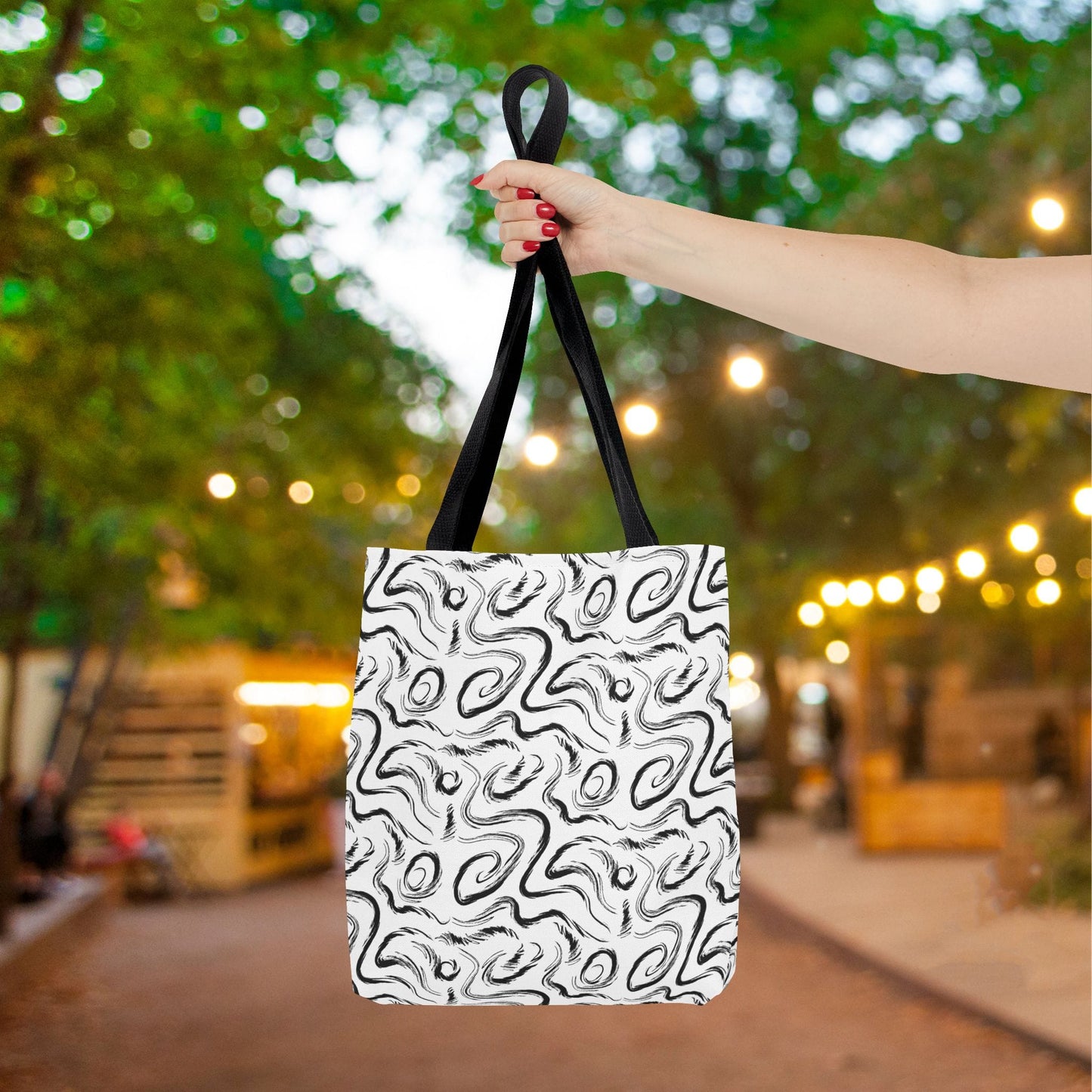 Grunge Scribbles Canvas Tote Bag