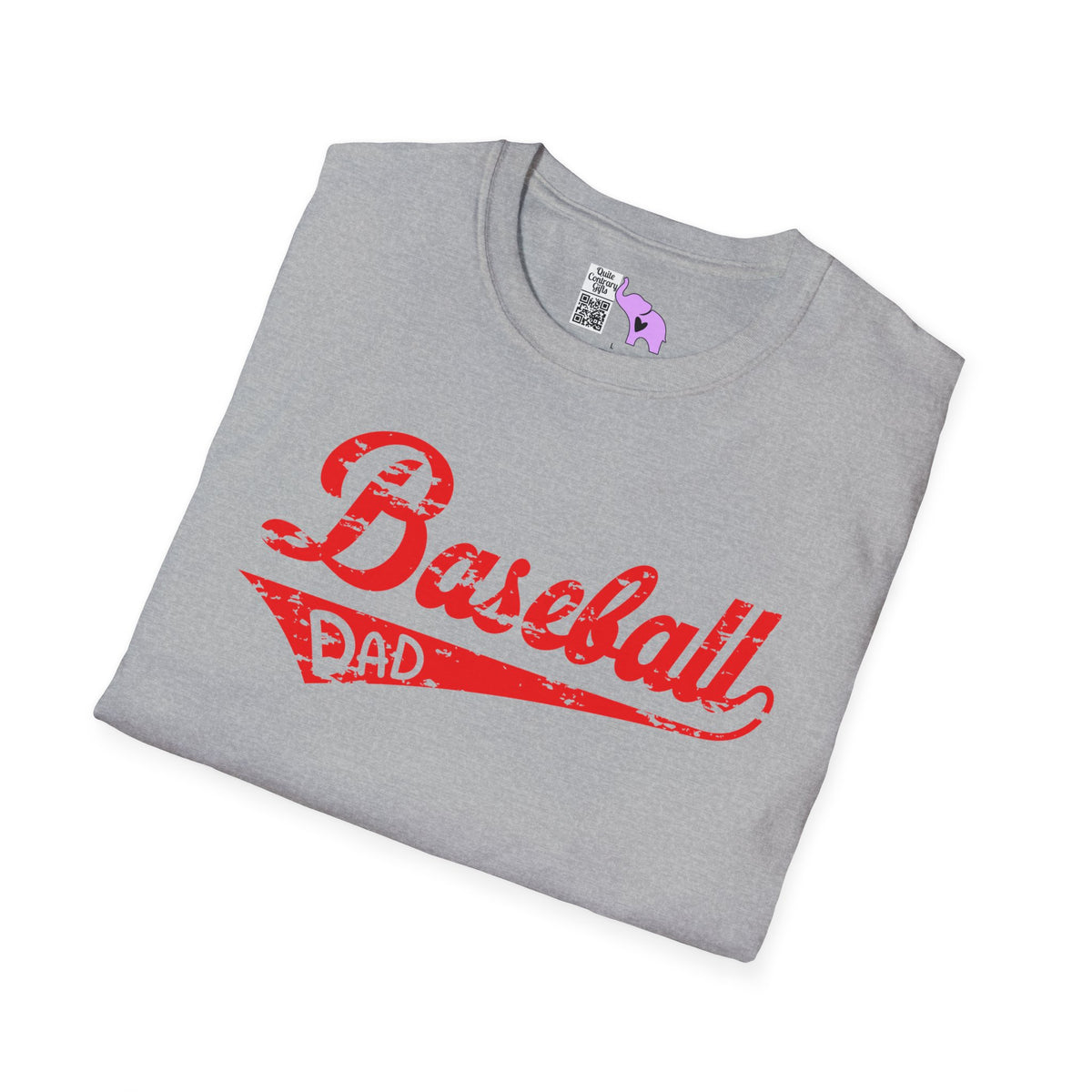 Baseball Dad (Grunge) Adult T-shirt