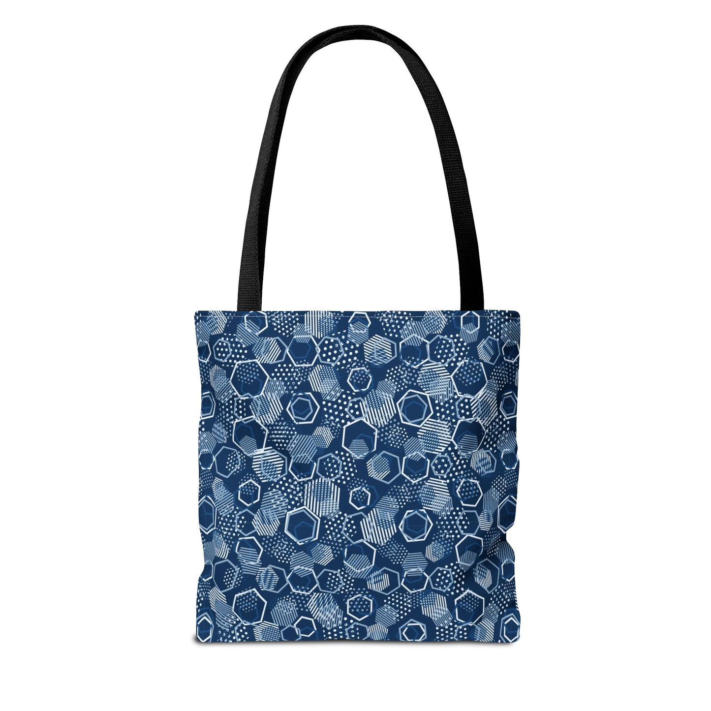 Blue Hexagons Canvas Tote Bag