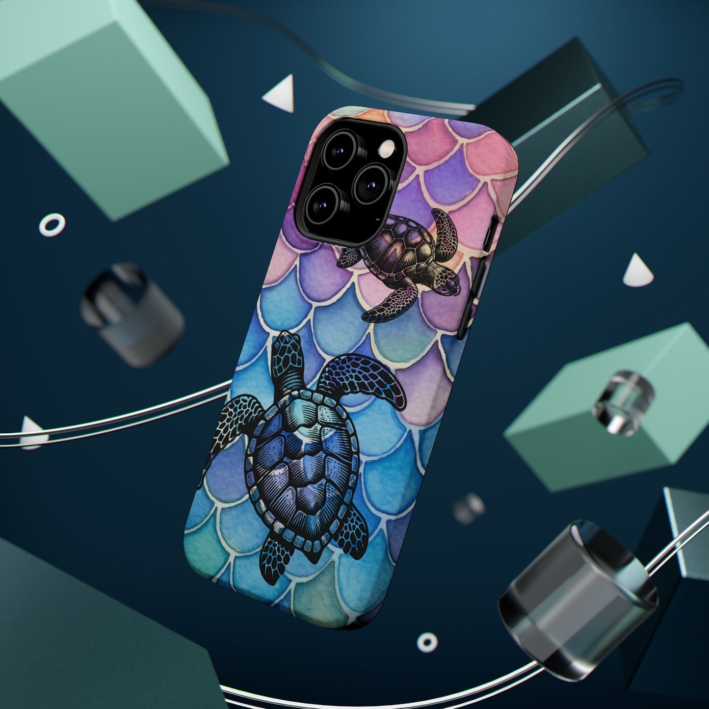 Sea Turtle Silhouette MagSafe® Compatible Tough Case for iPhone
