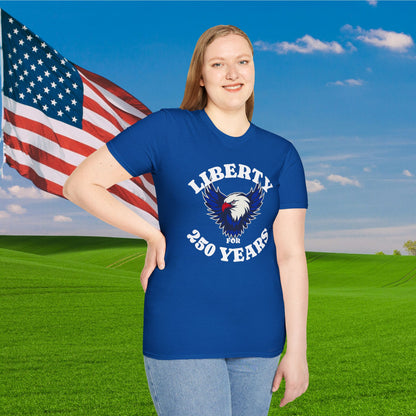 Liberty for 250 Years (Eagle) Adult T-shirt