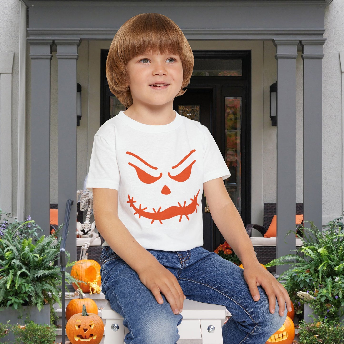Loopy Jack-O-Lantern Heavy Cotton™ Toddler T-shirt