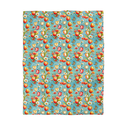 Butterfly Bloom Microfiber Duvet Cover