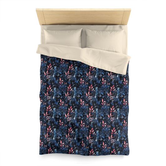 Dusky Floral Whispers Microfiber Duvet Cover