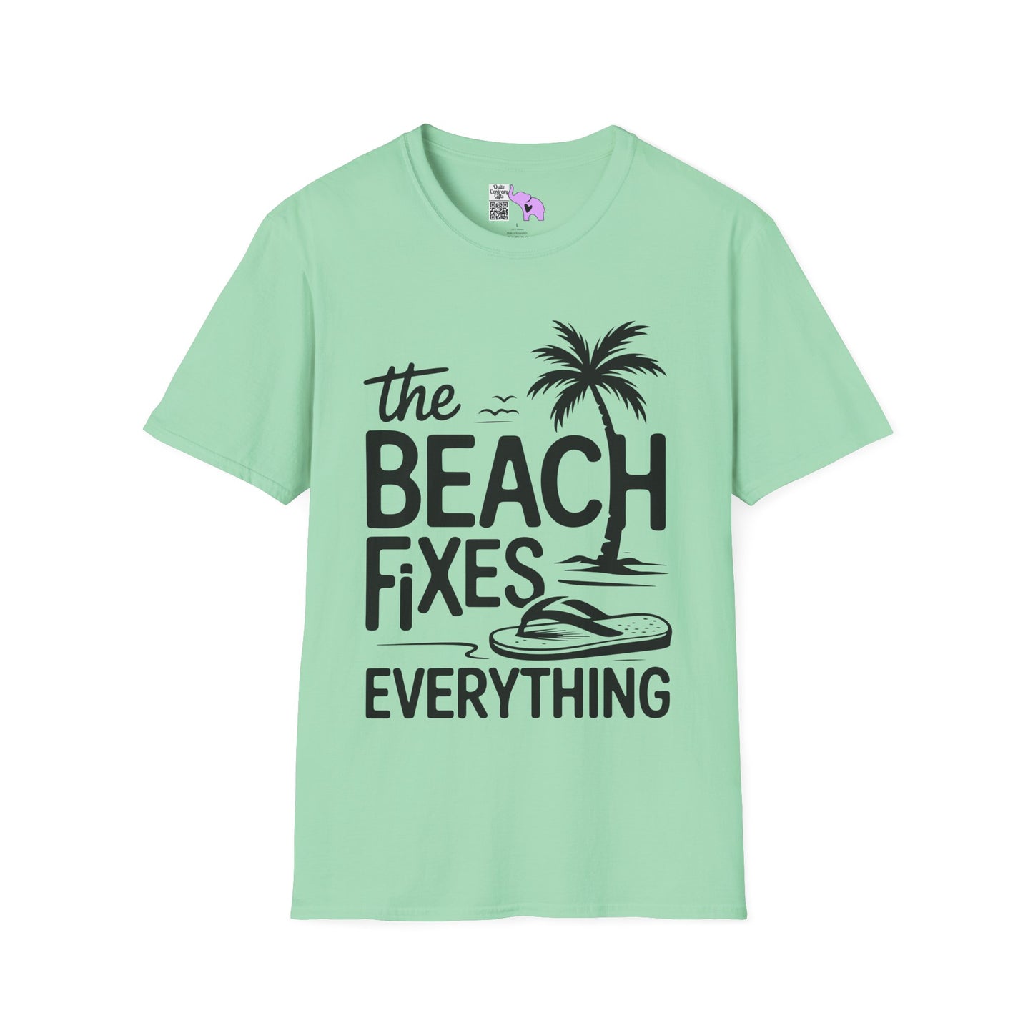 The Beach Fixes Everything Adult T-shirt