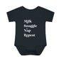 Milk Snuggle Nap Repeat Infant Onesie