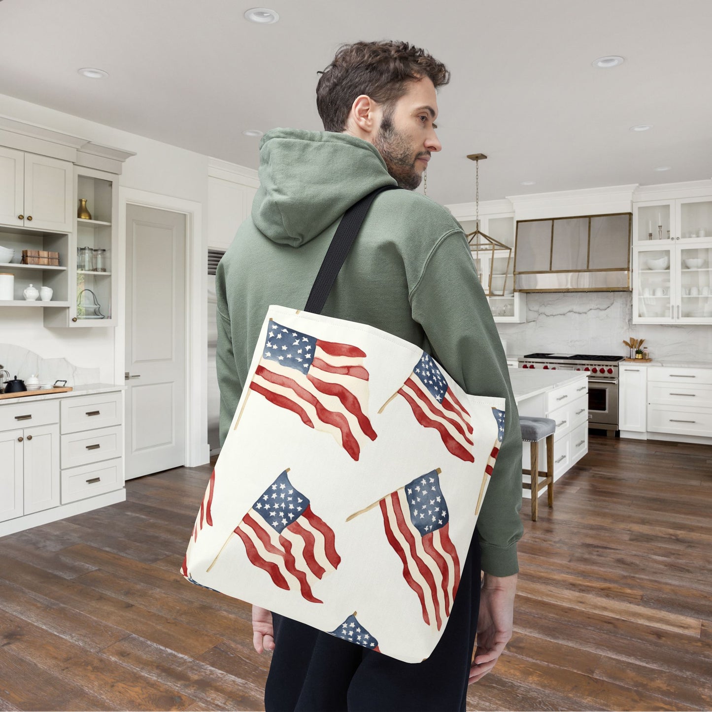 Waves of Freedom Canvas Tote Bag