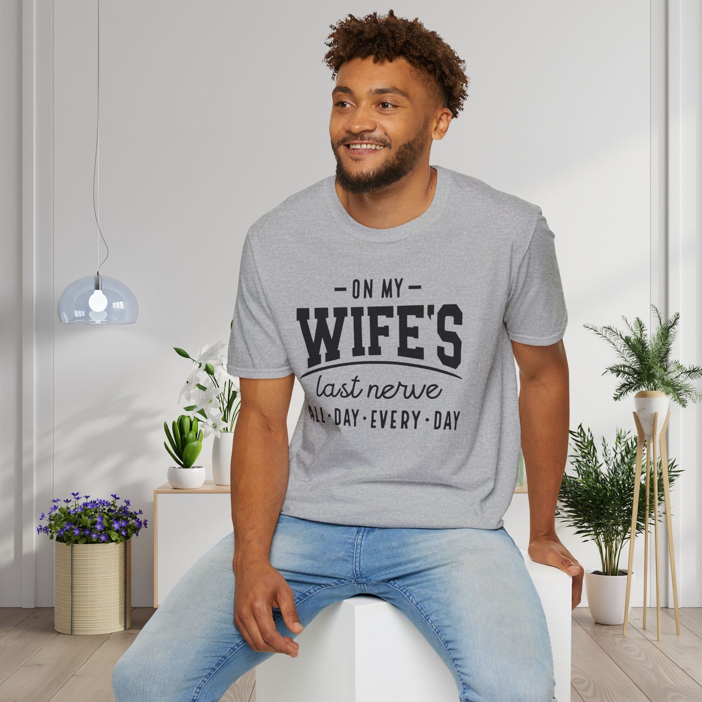On My Wife's Last Nerve Adult T-shirt