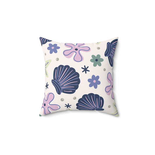 Shellflower Cove Throw Pillow