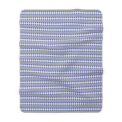 Sapphire Cairn Stripes Fleece Blanket