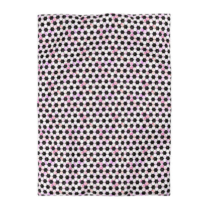 Pink Soccer Fever Microfiber Duvet Cover