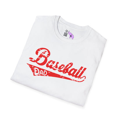 Baseball Dad (Grunge) Adult T-shirt
