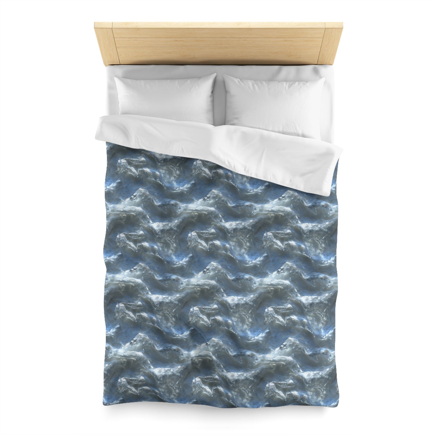Snowdrift Sheer & Lace Microfiber Duvet Cover