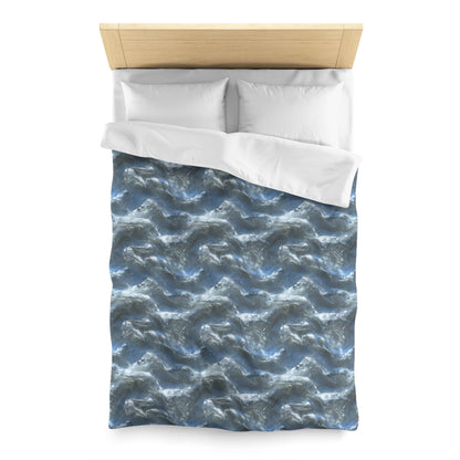 Snowdrift Sheer & Lace Microfiber Duvet Cover