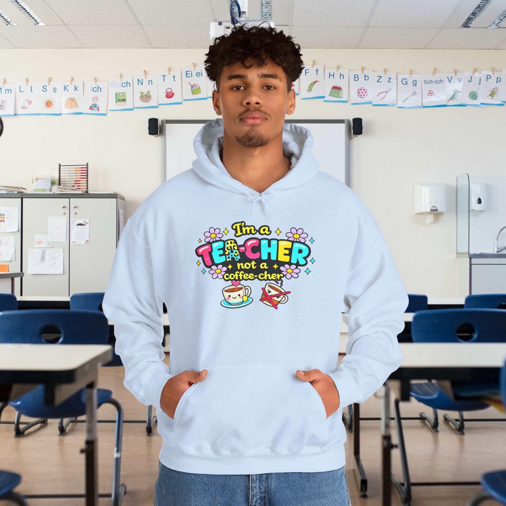 I'm A Tea-cher Not A Coffee-cher Heavy Blend™ Hooded Sweatshirt