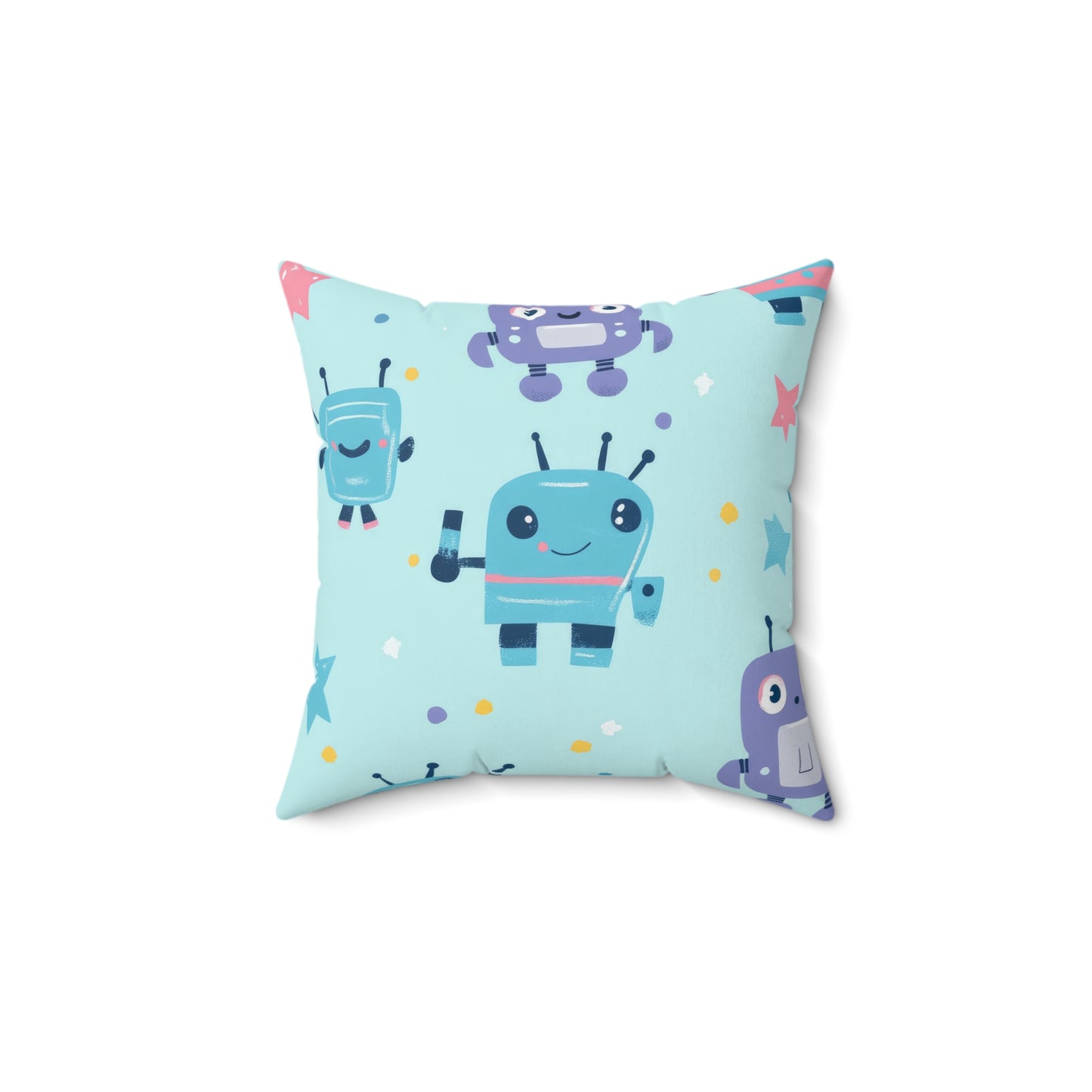 Robo Galaxy Giggles Throw Pillow
