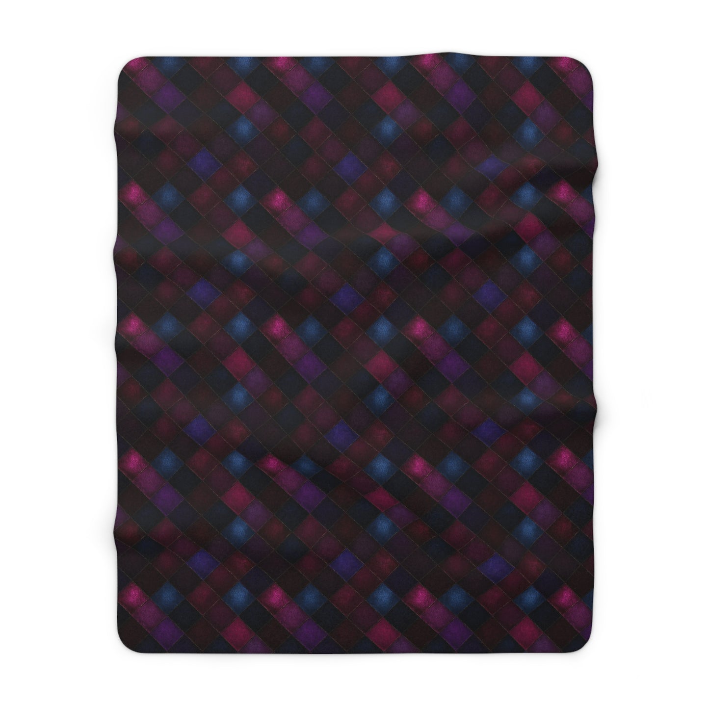 Velvet Patchwork Print Fleece Blanket