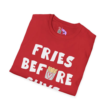 Fries Before Guys Adult T-shirt