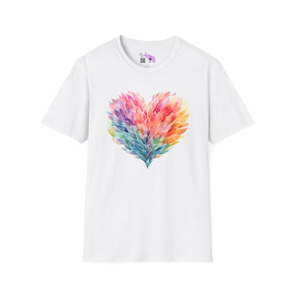 Feathery Heart Adult T-shirt