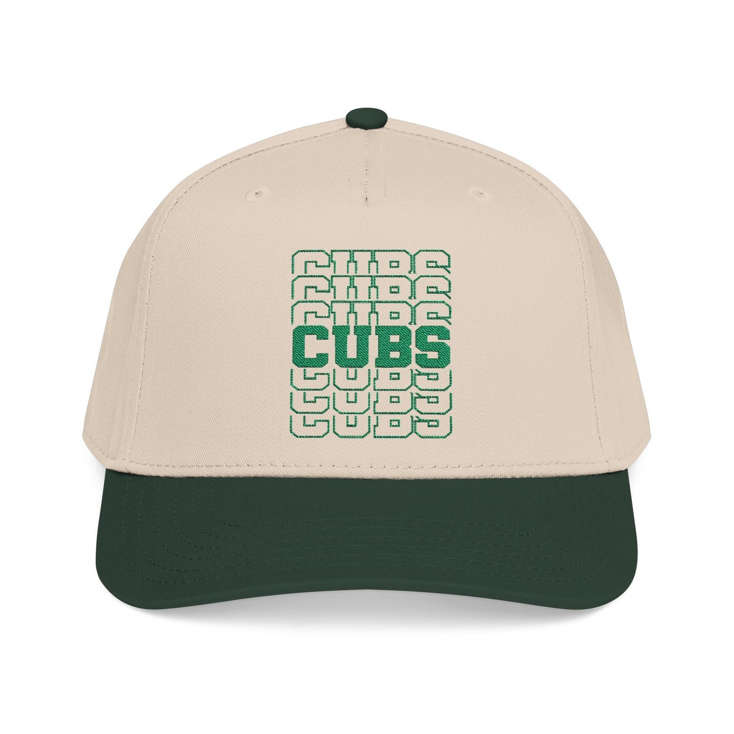 Cubs Stacked Letters Mid Profile Baseball Cap