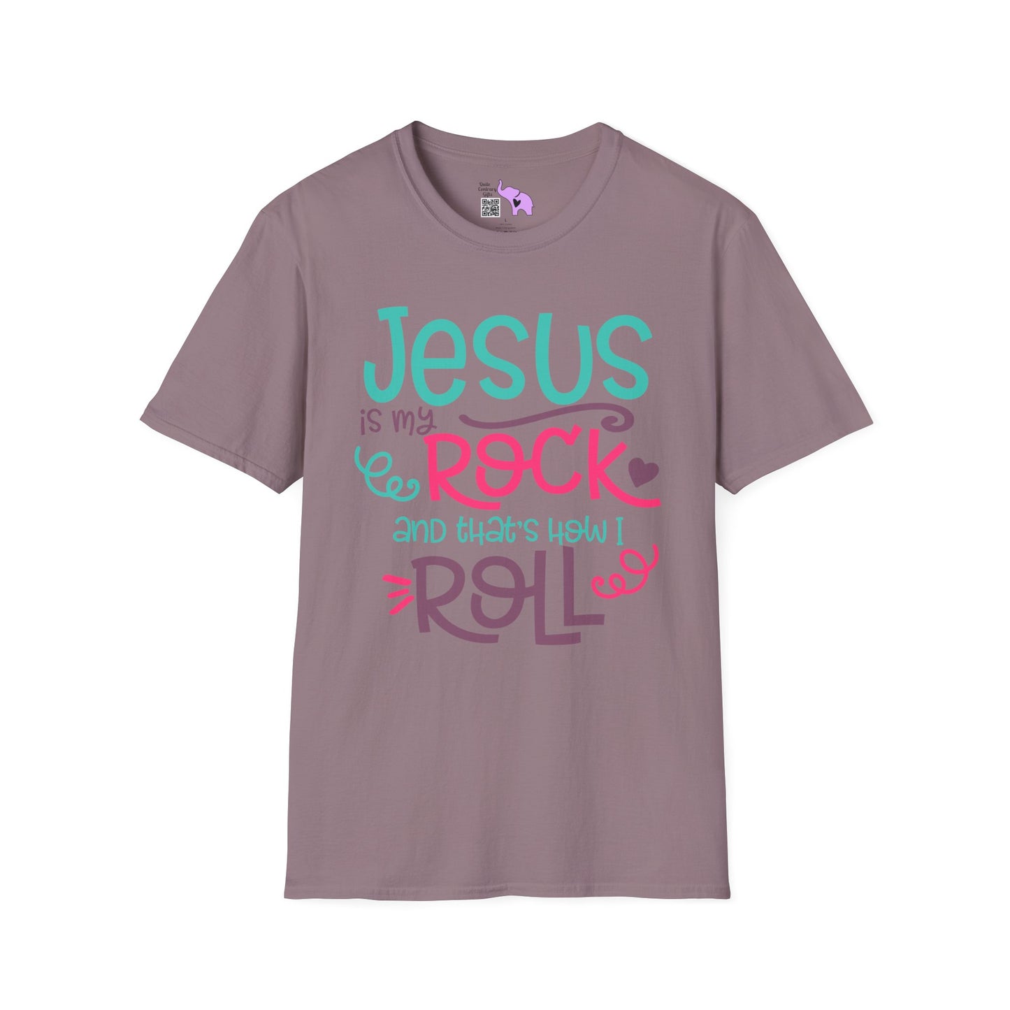 Jesus Is My Rock & That's How I Roll Adult T-shirt