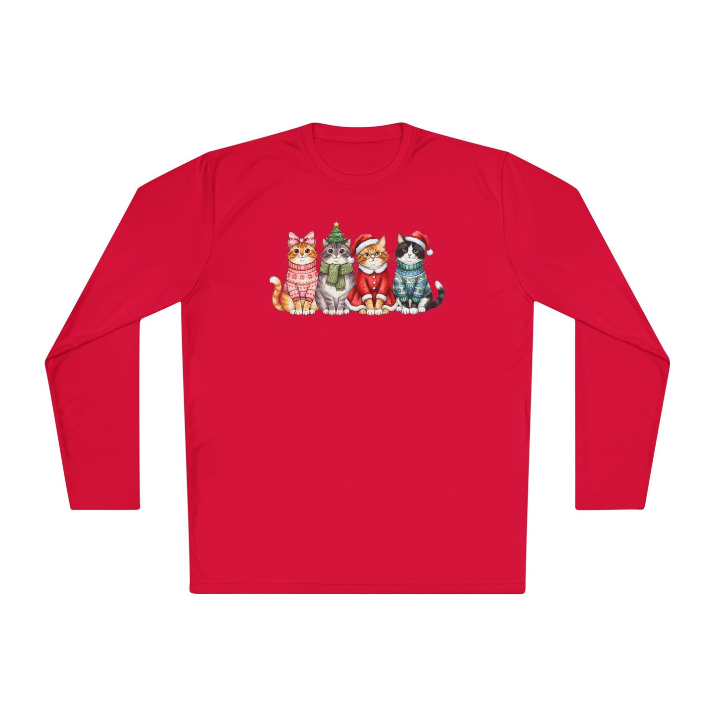 Meowy Christmas Crew Adult Long Sleeve Tee