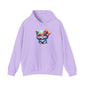 Cute Colorful Kitten w/Butterfly Heavy Blend™ Hooded Sweatshirt