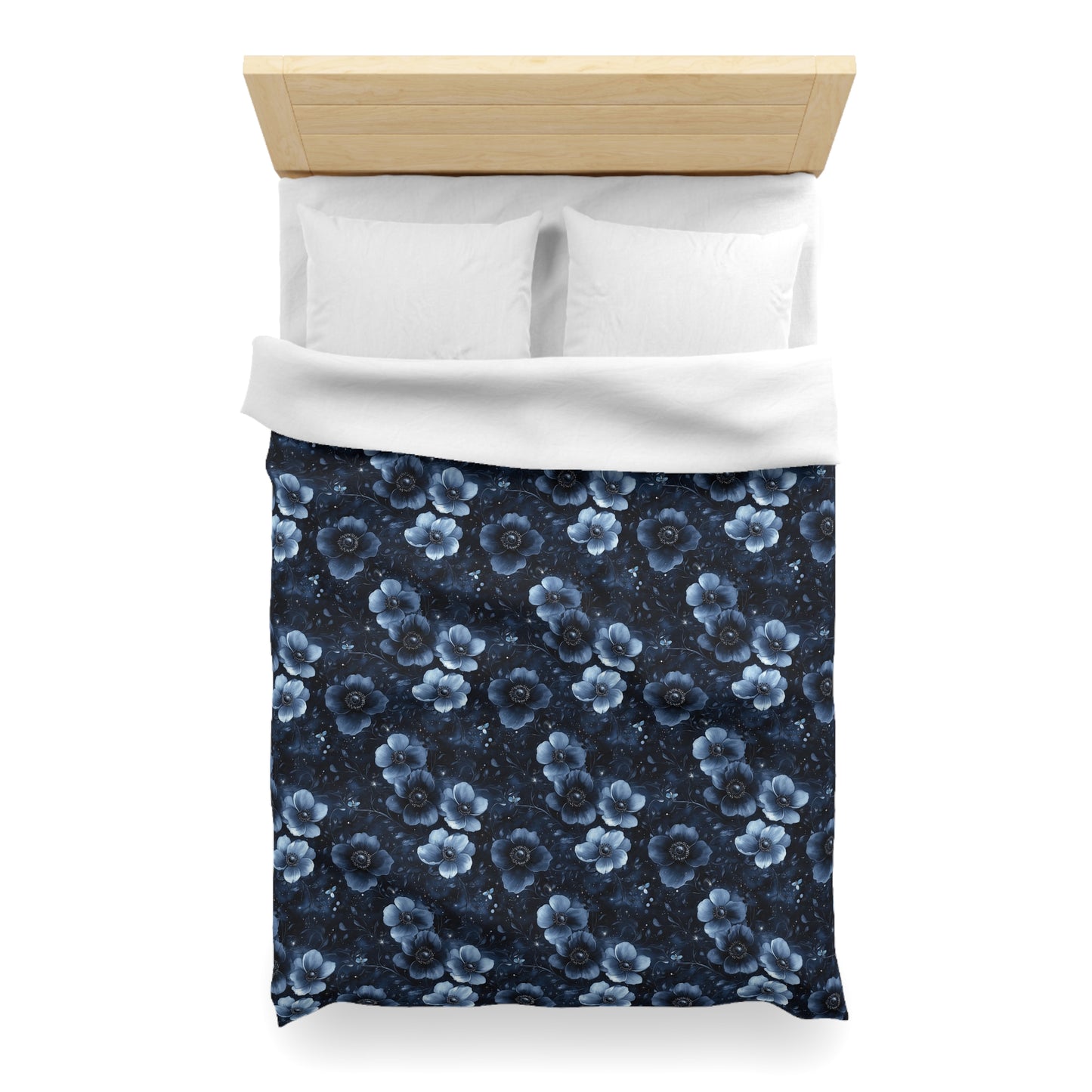 MIdnight Blossoms Microfiber Duvet Cover