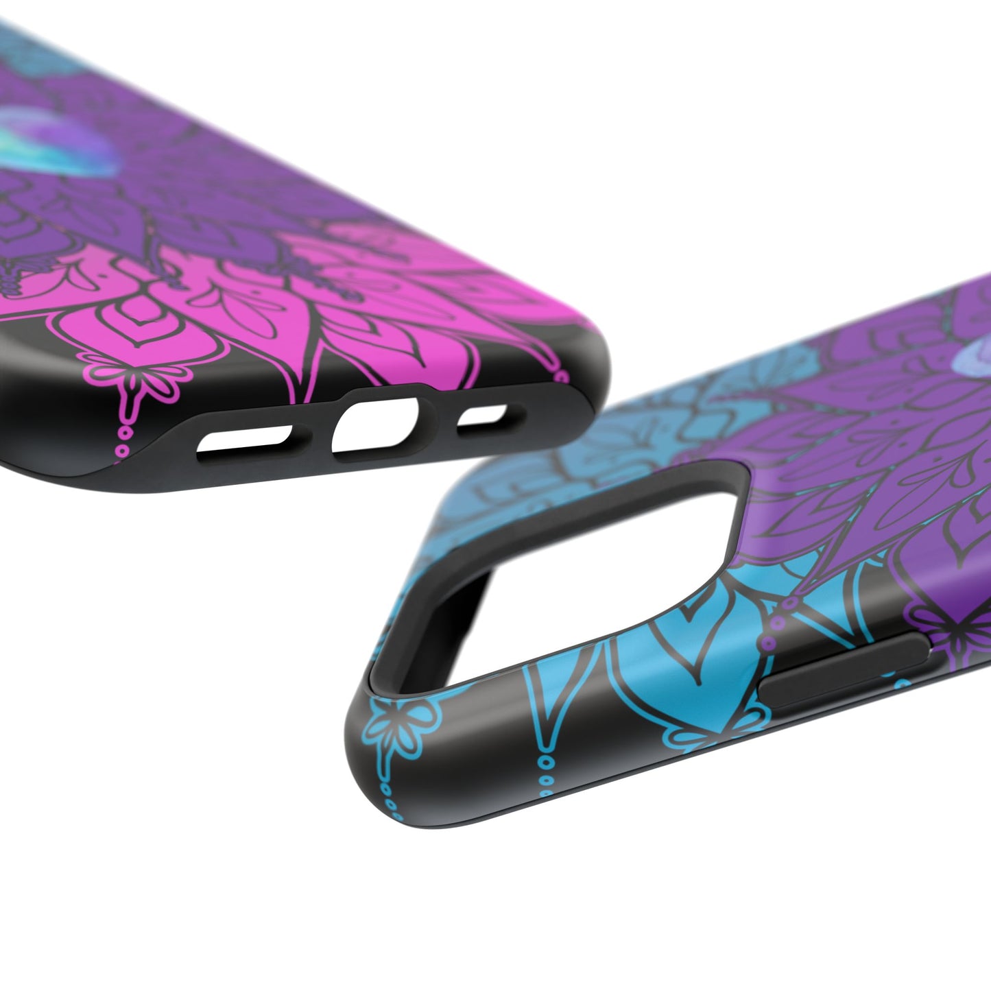 Colorful Mandala w/Heart MagSafe® Compatible Tough Case for iPhone