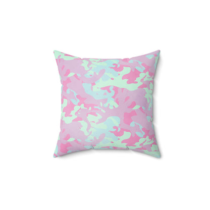 Berry Sorbet Camo Throw Pillow