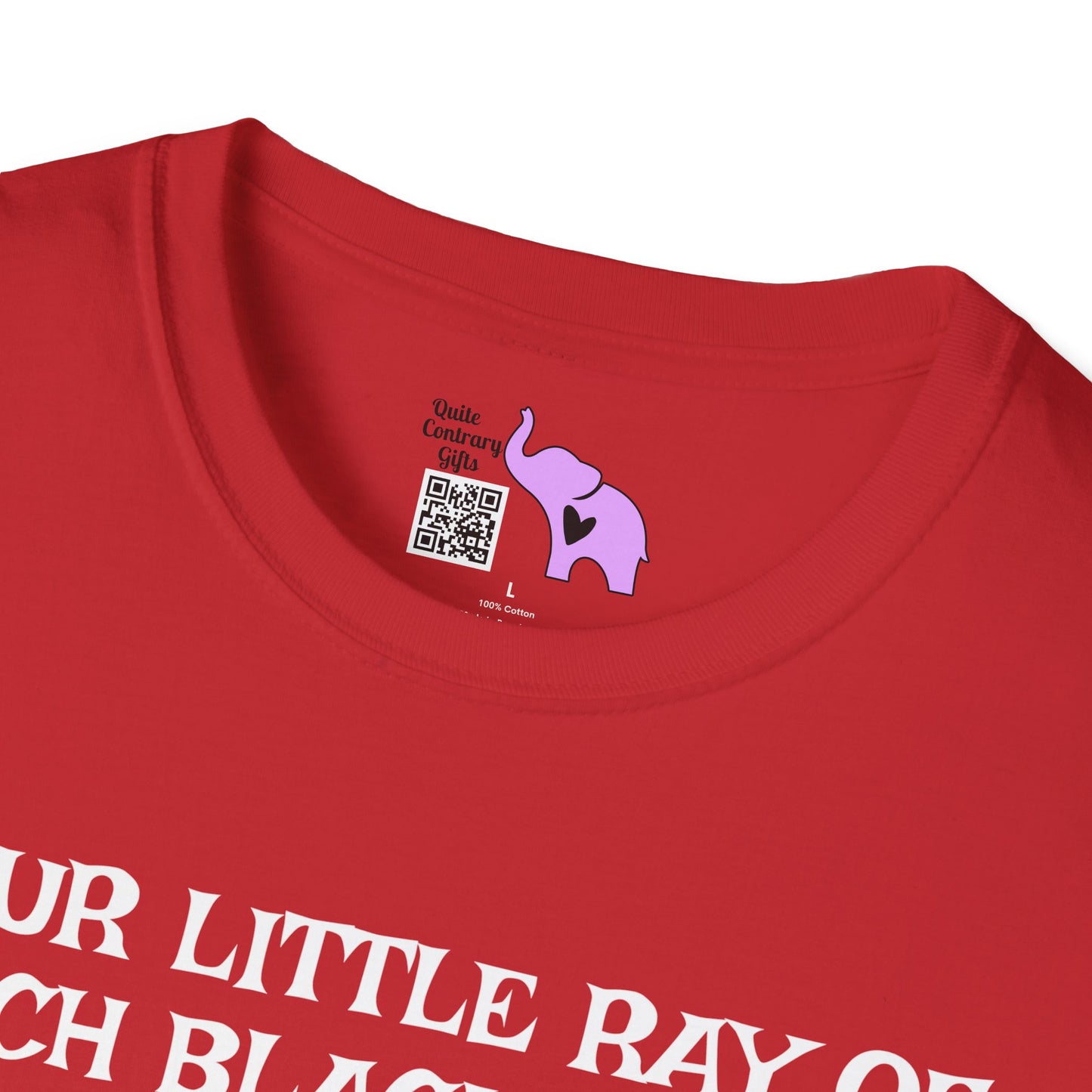 Your Little Ray of Pitch Black Has Arrived (Rainbow) Adult T-shirt