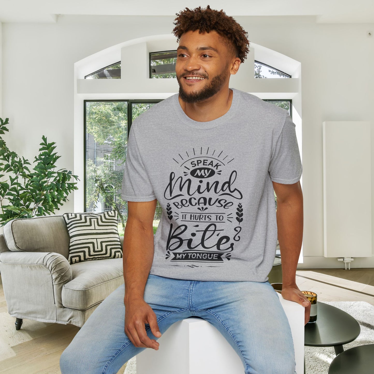 I Speak My Mind Because It Hurts To Bite My Tongue Adult T-shirt