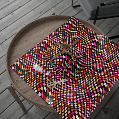 Warped Red Checkered Wrapping Paper