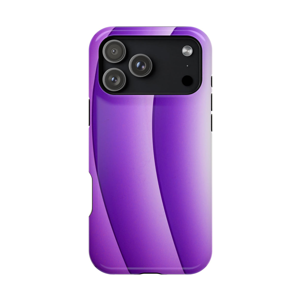 Purple Gradient Stripes MagSafe® Compatible Tough Case for iPhone