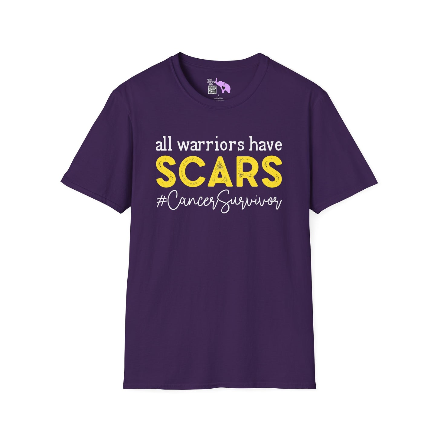 All Warriors Have Scars #CancerSurvivor Adult T-shirt