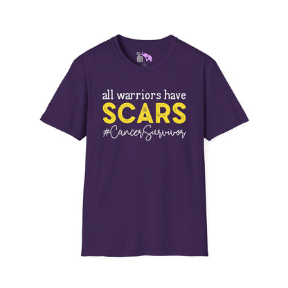 All Warriors Have Scars #CancerSurvivor Adult T-shirt