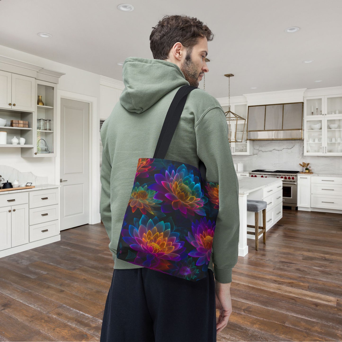 Luminous Lotus Canvas Tote Bag