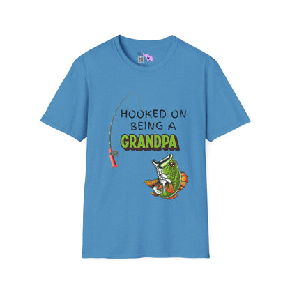 Hooked On Being A Grandpa Adult T-shirt
