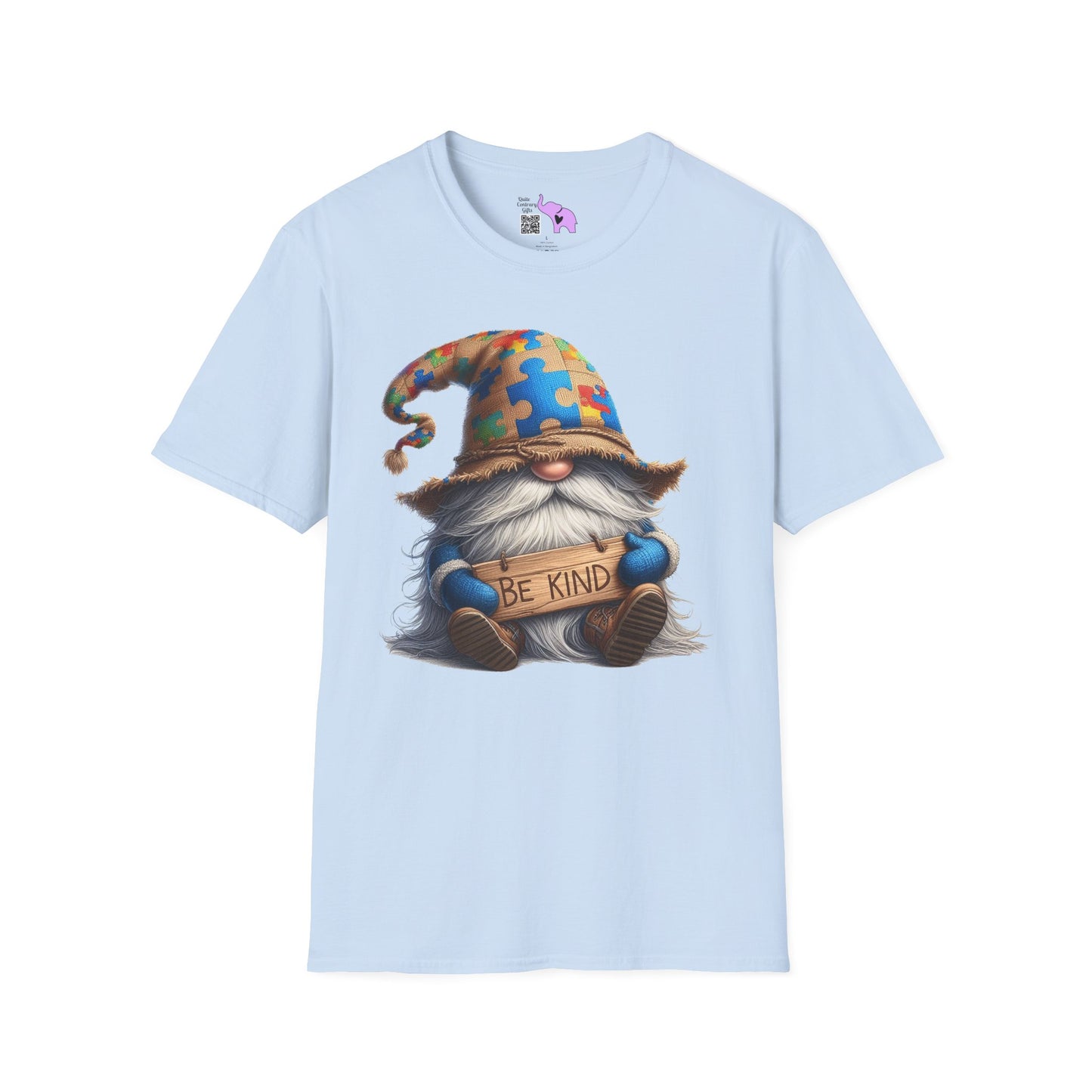 Be Kind Autism Awarness Gnome Adult T-shirt