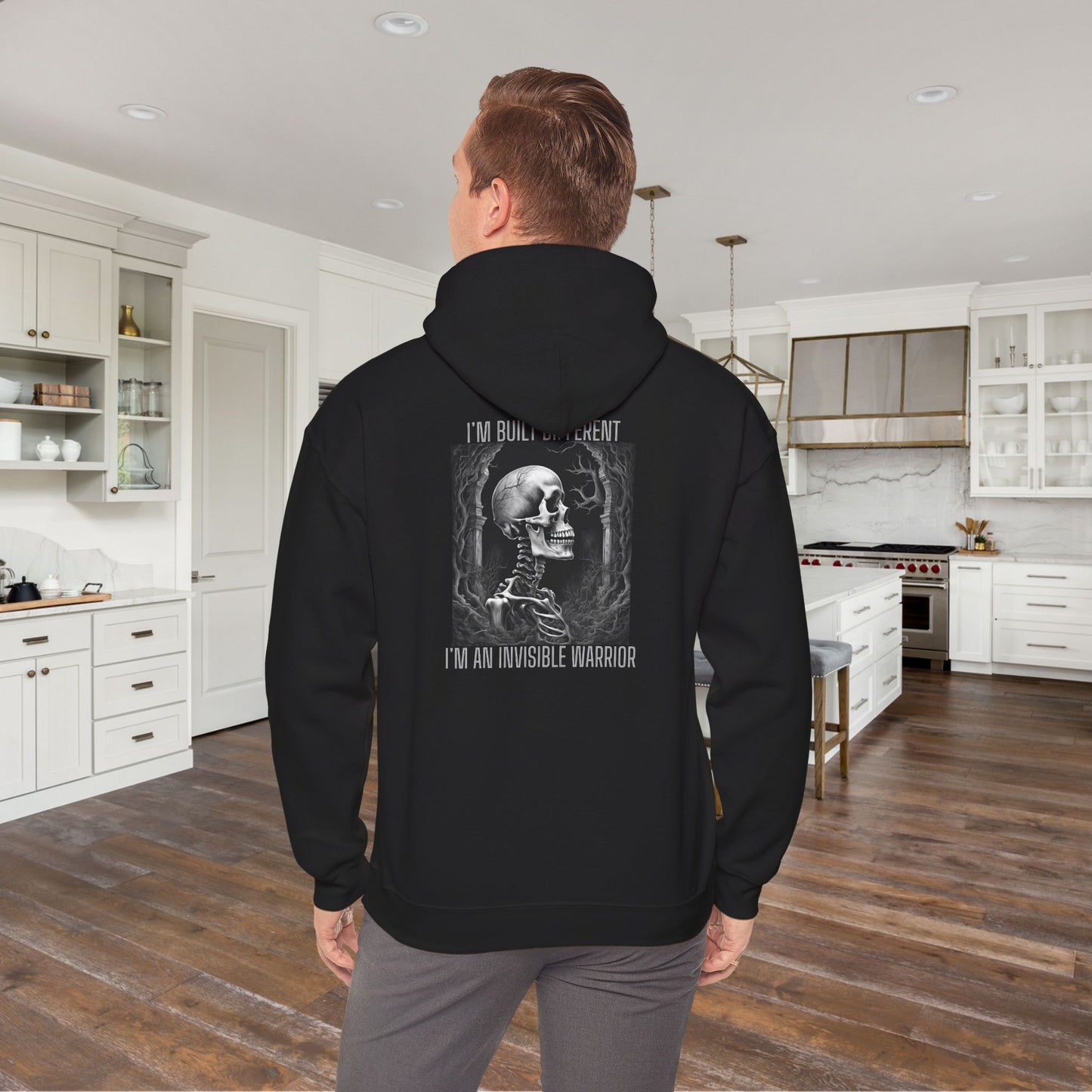 I'm Built Different I'm An Invisible Warrior Heavy Blend™ Hooded Sweatshirt